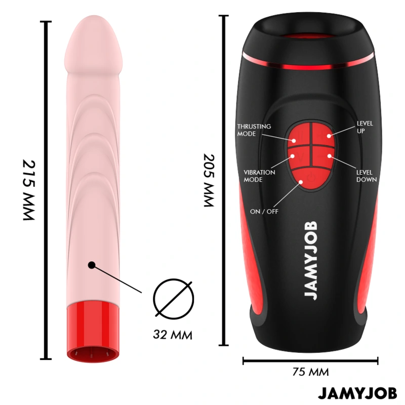 Jamyjob - pyston base automatic masturbator with remote control dildo 4