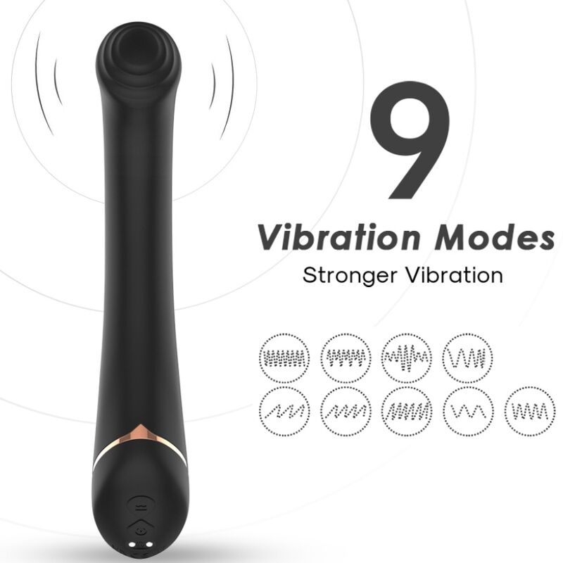 Armony - vibrator falt head silicone black