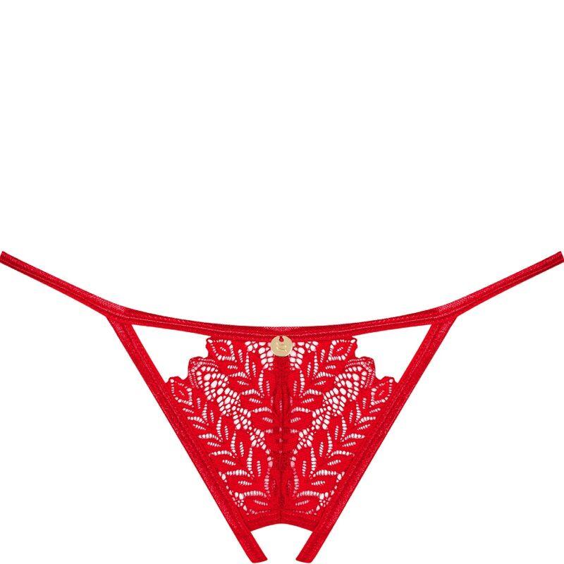 Obsessive - Ingridia Crotchless Thong Red M/L