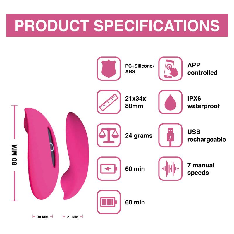 Magic Motion - Candy Smart Wearable Vibe - Vibrátor 8