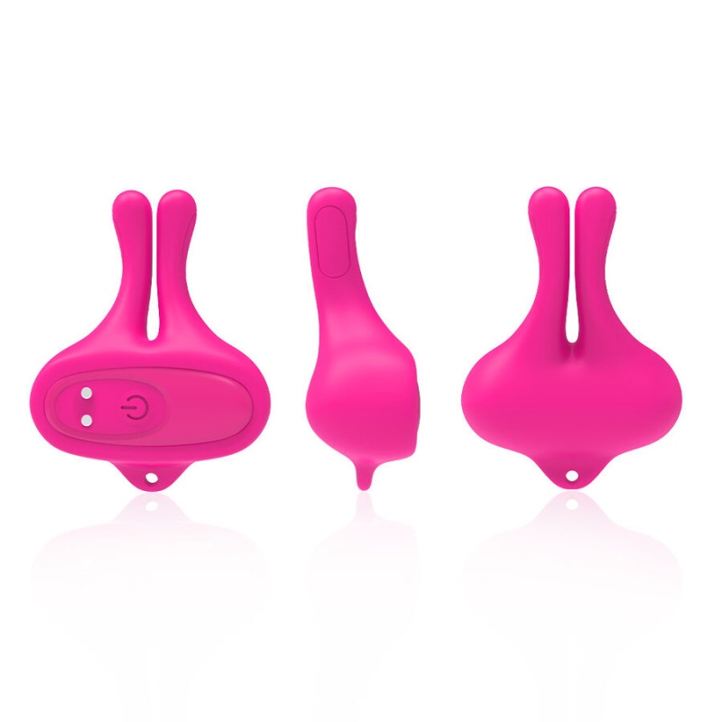 Armony - rabbit shape vibration magnetic nipple clamps pink 9