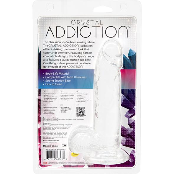Addiction - Crystal Addiction 8 Inch Clear Dong