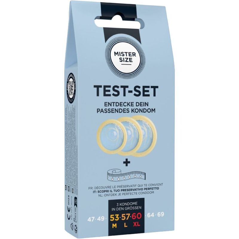 Mister size - test set 3 different sized condoms + measuring tape 1