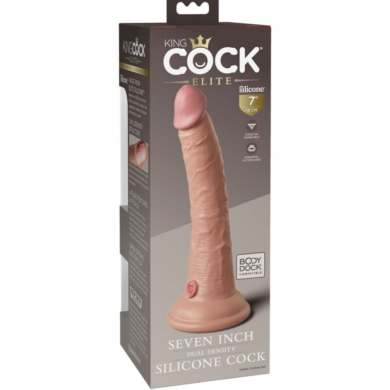 King cock - elite realistic silicone dildo 17.8 cm 3