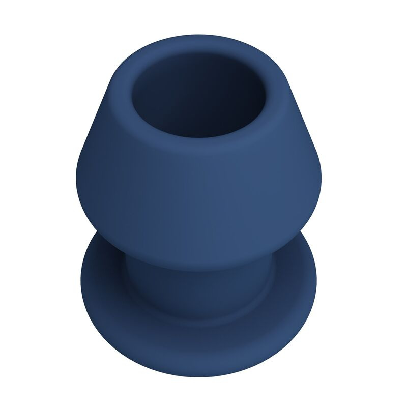 Mr play - jack blue silicone hollow anal plug size m 3