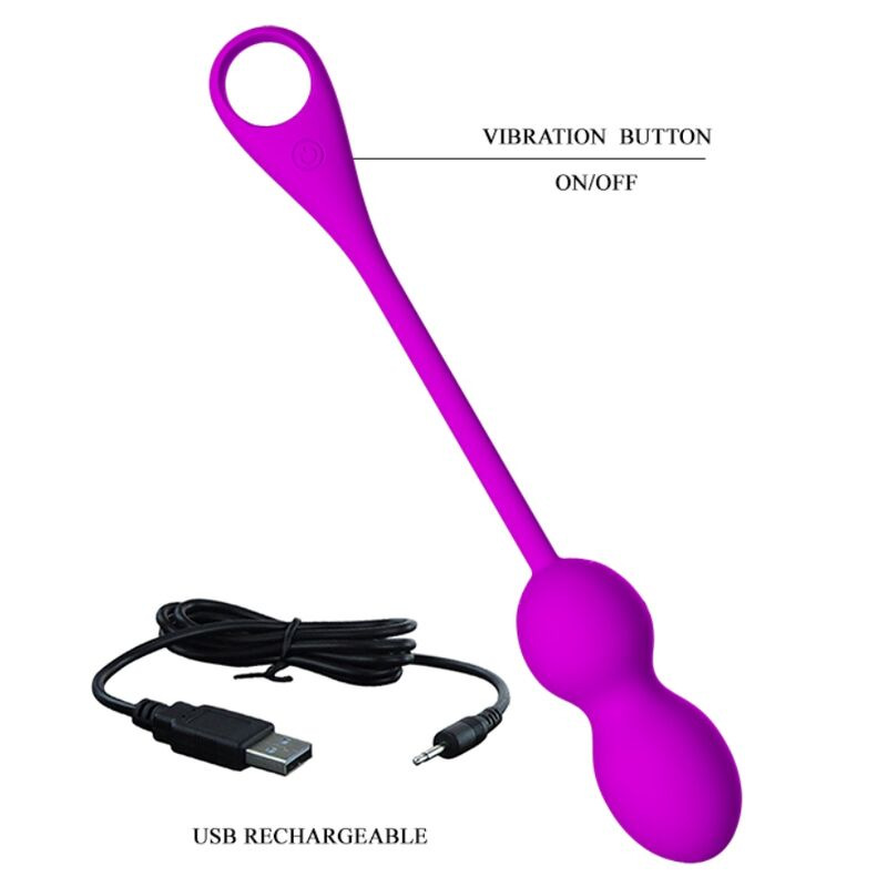 Pretty love - elvira rechargeable vibrating balls purple 5