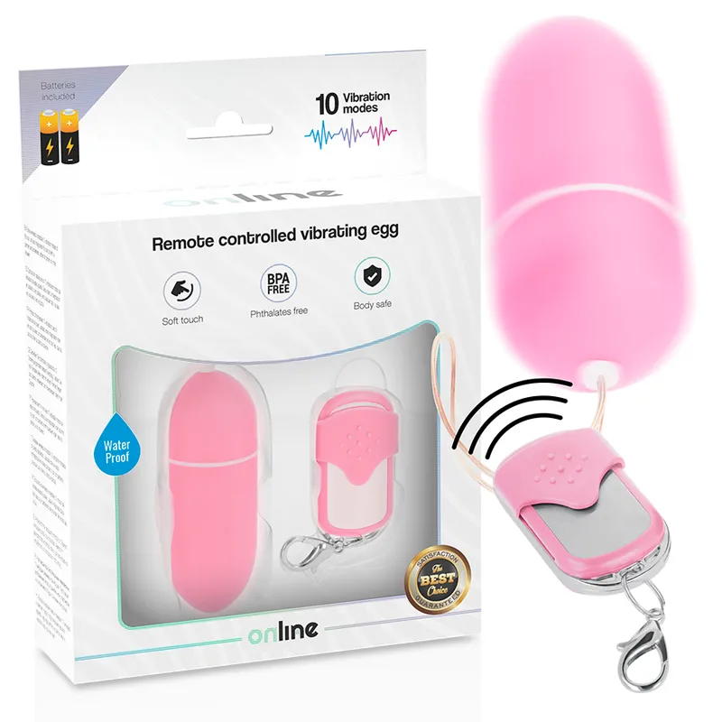 Online Remote Control Vibrating Egg L - Pink