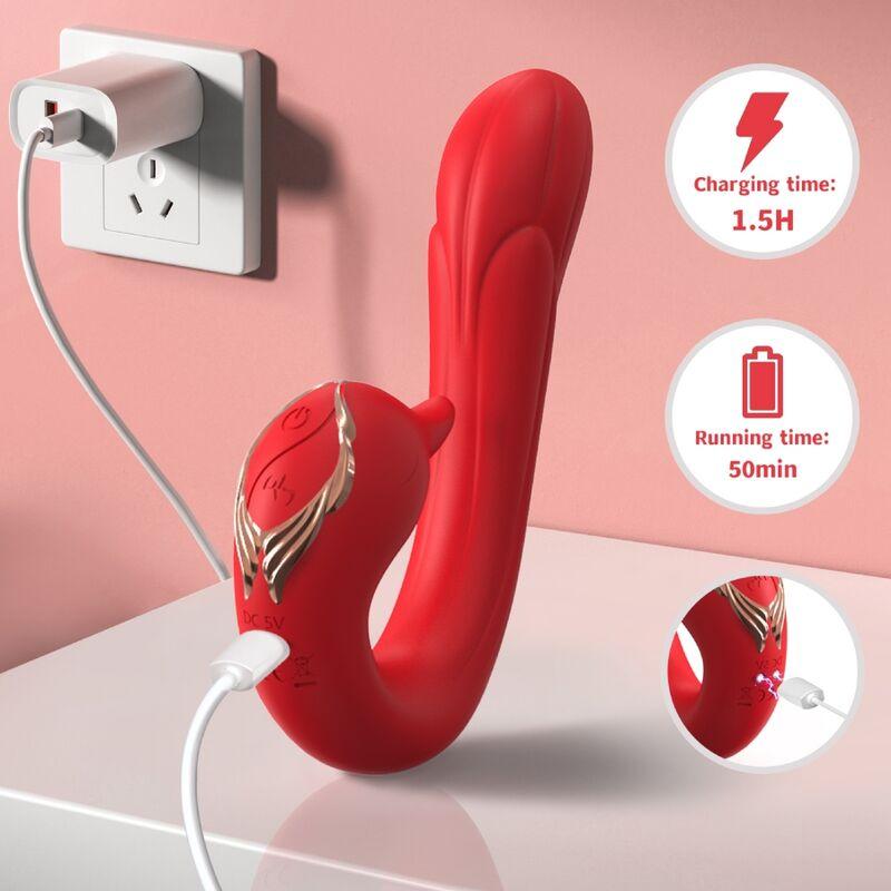 Armony - Delfin Vibrator Multiposition & Heat Effect Red