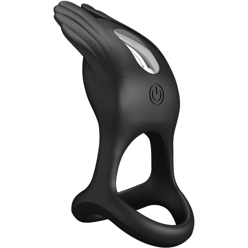 Pretty Love - Vibrant Penis Ring 7 Vibrations Black Silicone 2