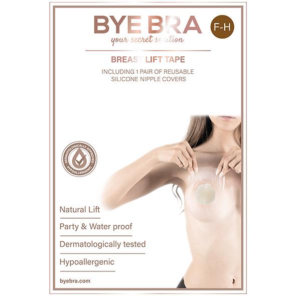 Bye Bra - Breast Lift & Silicone Nipple Covers 3 Pairs Beige F-H