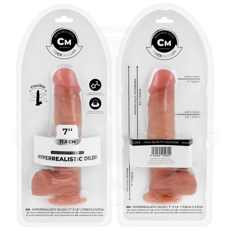 Cock miller - hyperrealistic articulable dildo 17.8 cm 8