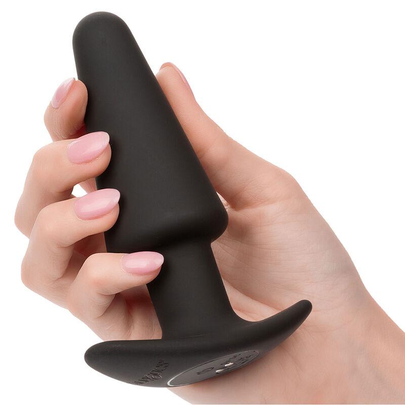 Calexotics - Rock Bottom Tapered Anal Plug 10 Vibraciones Silicone Black 5
