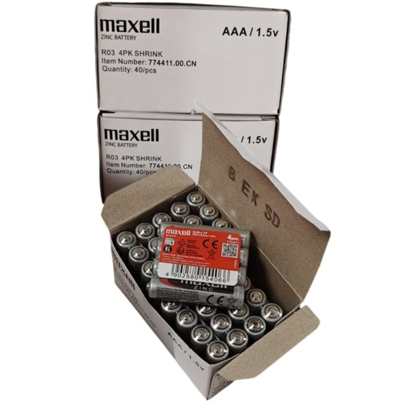 Maxell - battery salina manganeso aaa r03 retractil*4 1