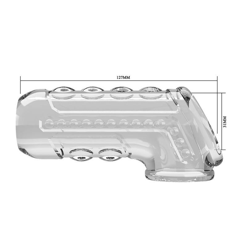 Pretty love - transparent textured penis sheath 6