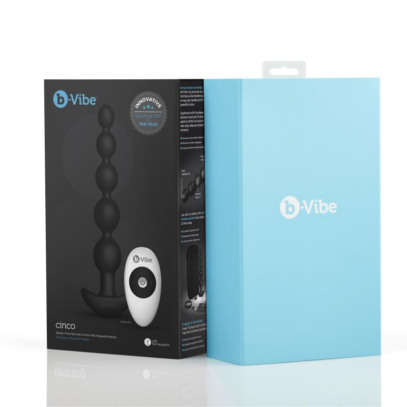 B-Vibe - Cinco Anal Beads Black 9