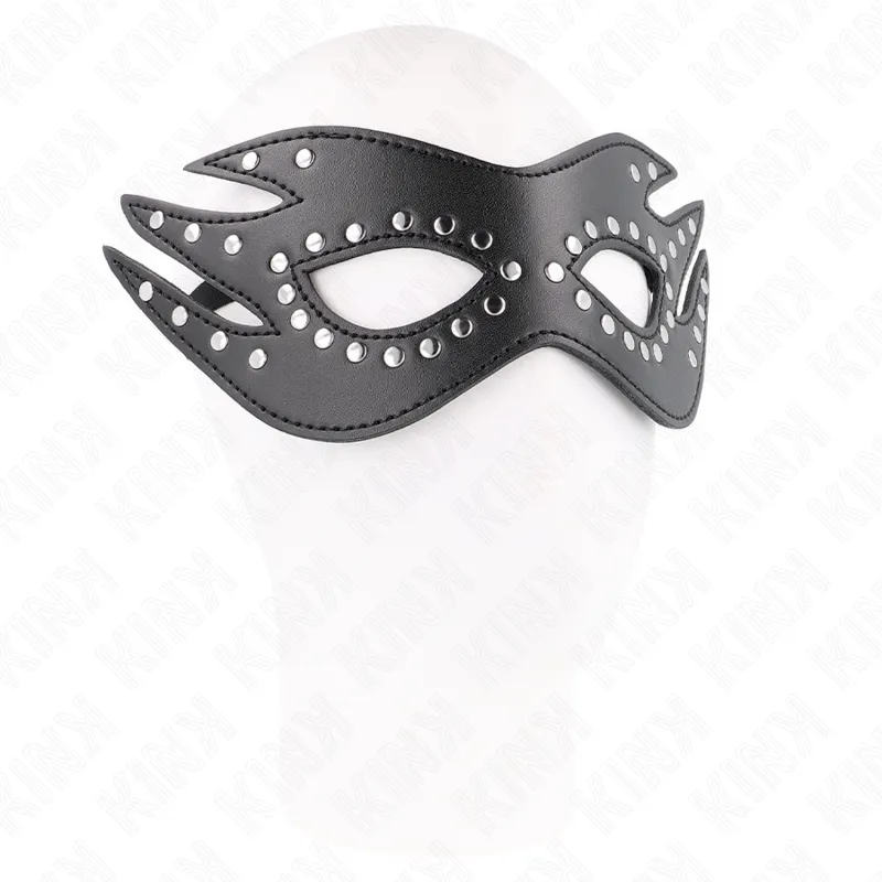 Kink - Leatherette Mask With Rivets Model 3 26 X 9.5 Cm