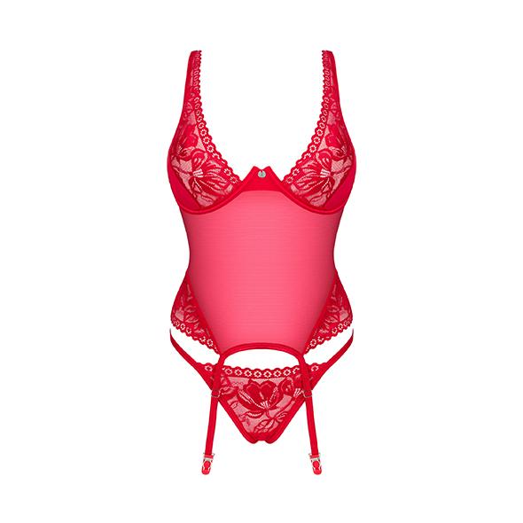 Obsessive - Sexy See Through Corset Red Xs/S