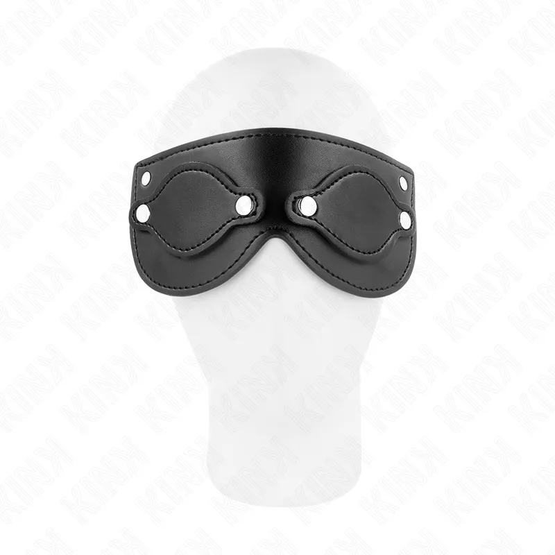 Kink - Leatherette Mask With Detachable Eye Covers 22 X 9 Cm 1