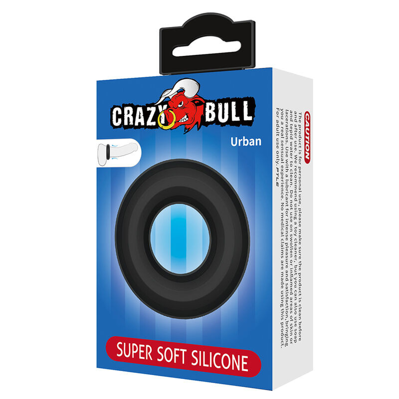 Crazy bull - urban super soft silicone cock ring black 6