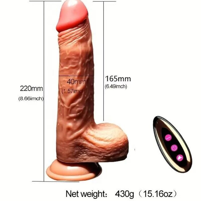 Armony - rechargeable vibrating realistic dildo 6
