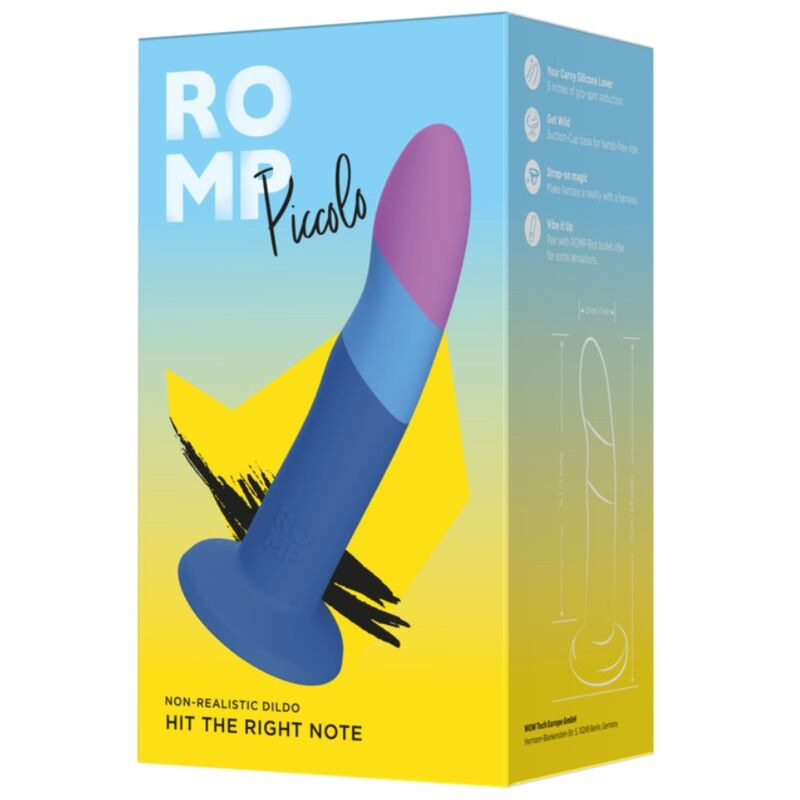 Romp - piccolo silicone dildo with tricolor suction cup 14 cm 4