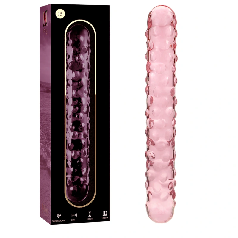 Nebula series by ibiza - model 15 dildo borosilicate glass pink 18.5 cm -o- 3 cm