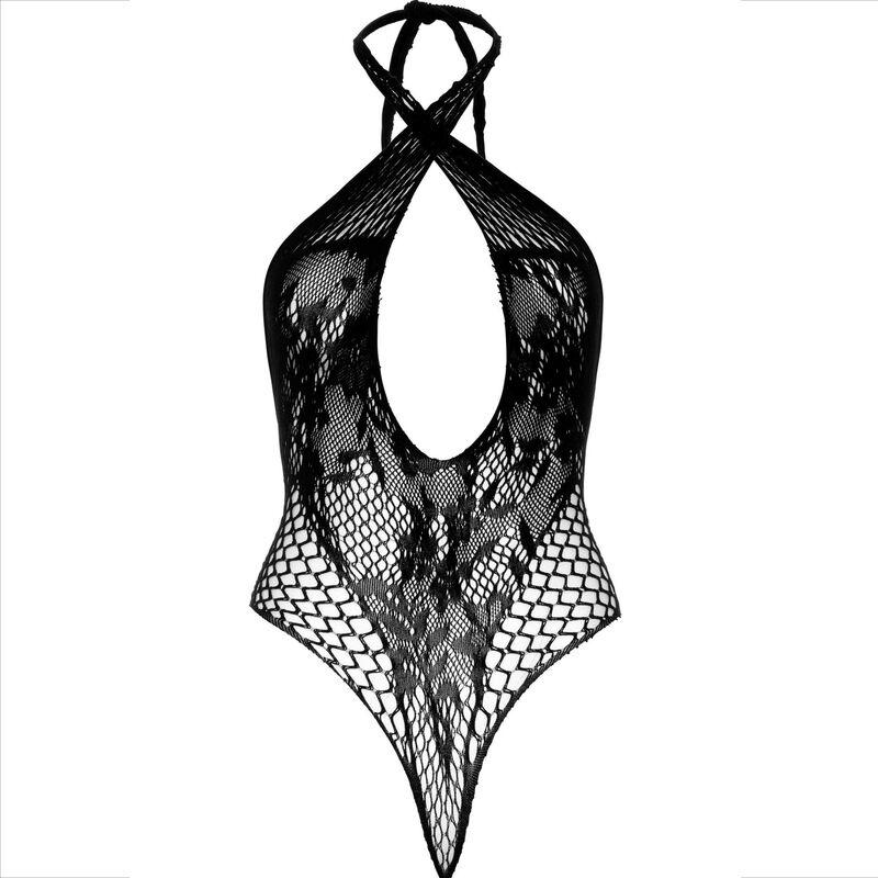 Leg Avenue - Teddy Halter With Lace Black 5