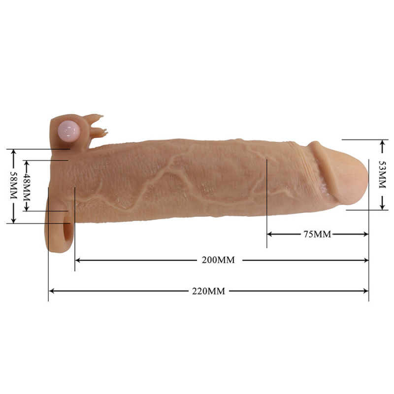 Pretty love - xerxes penis sleeve with clitoral stimulator and vibration 6