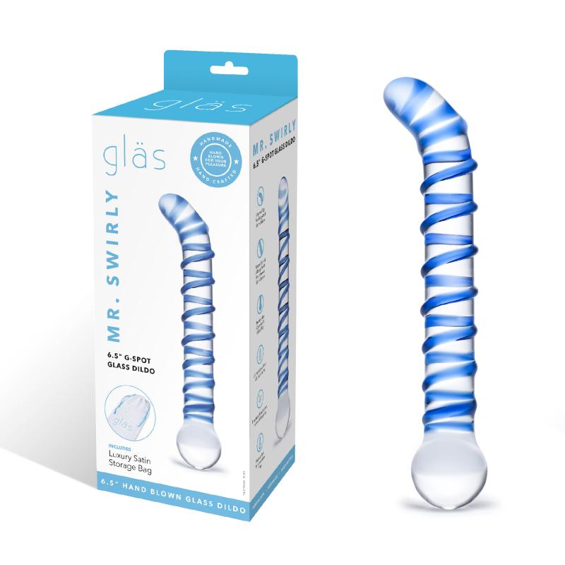 Glas - Mr. Swirly G-Spot Glass Dildo - Sklenené Dildo 5
