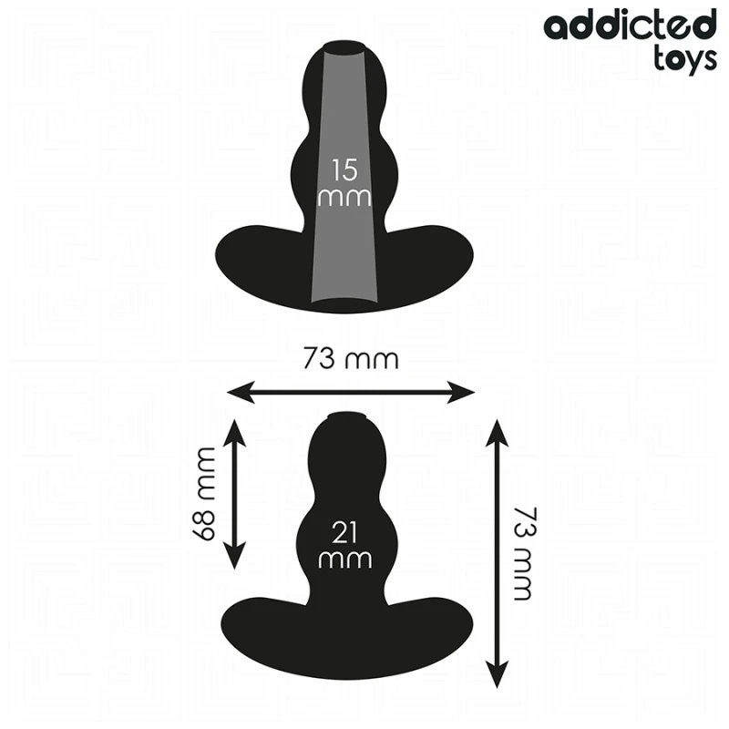 Addicted toys - hollow anal plug silicone size s 7.3 cm 3