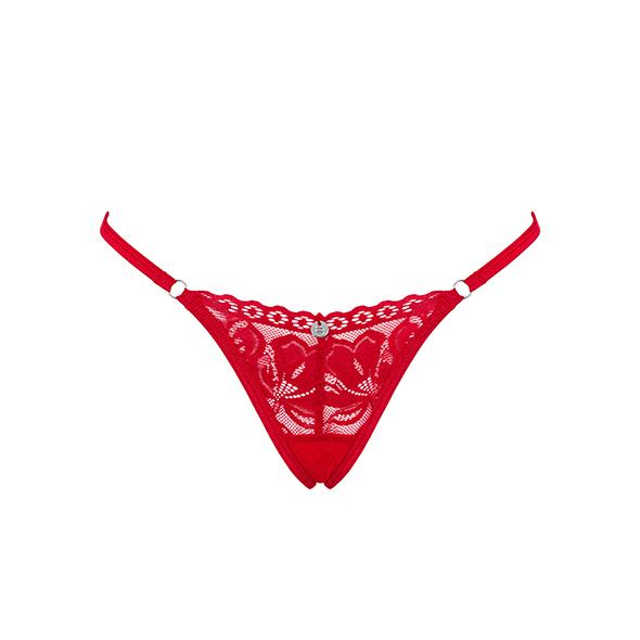 Obsessive - Lacy Thong Red Xs/S 10