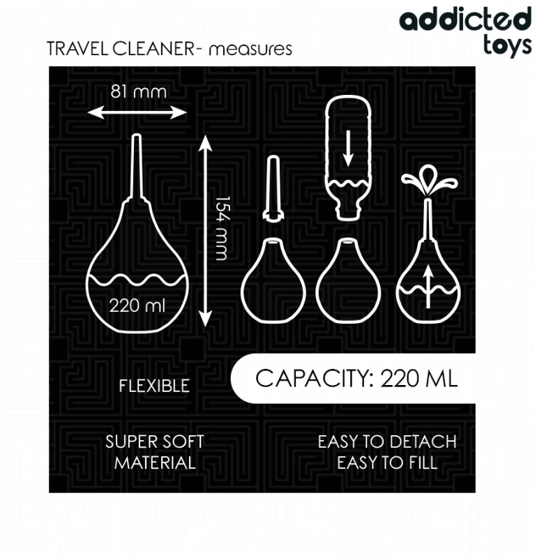 Addicted toys - travel anal cleaner size l 220 ml 4