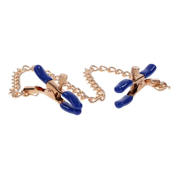Sportsheets - Cougar Chained Nipple Clamps Gold 9