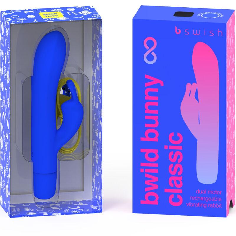 B Swish - Bwild Bunny Infinite Classic Silicone Rechargeable Vibrator Pacific Blue 1