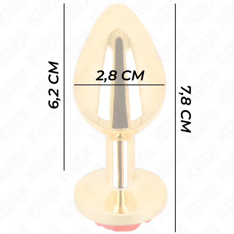 Kink - plug anal gold rose red size s 3