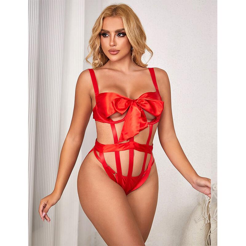 Subblime - 954475 sexy openwork body with bow red l/xl 7