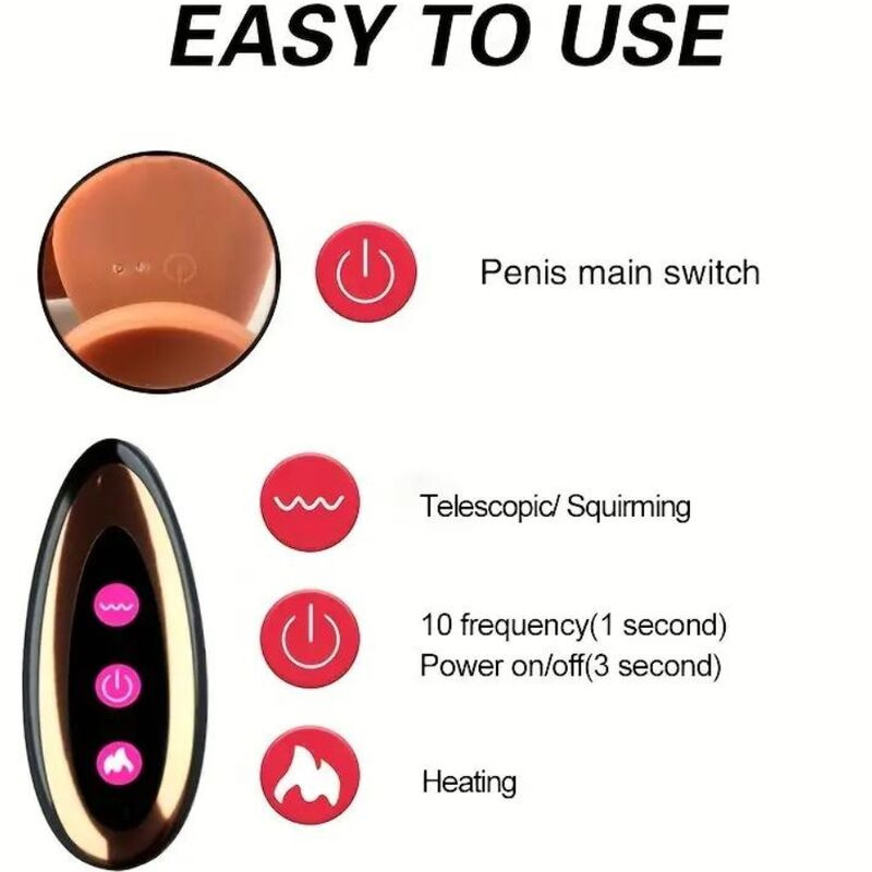 Armony - rechargeable vibrating realistic dildo 7