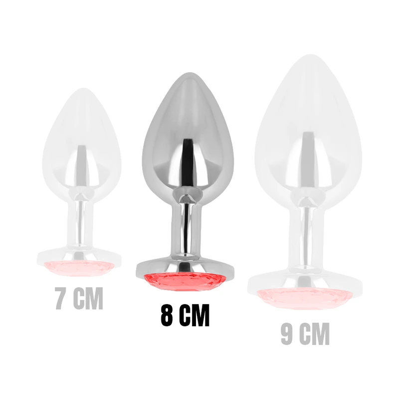 Ohmama - anal plug with red crystal 8 cm 3
