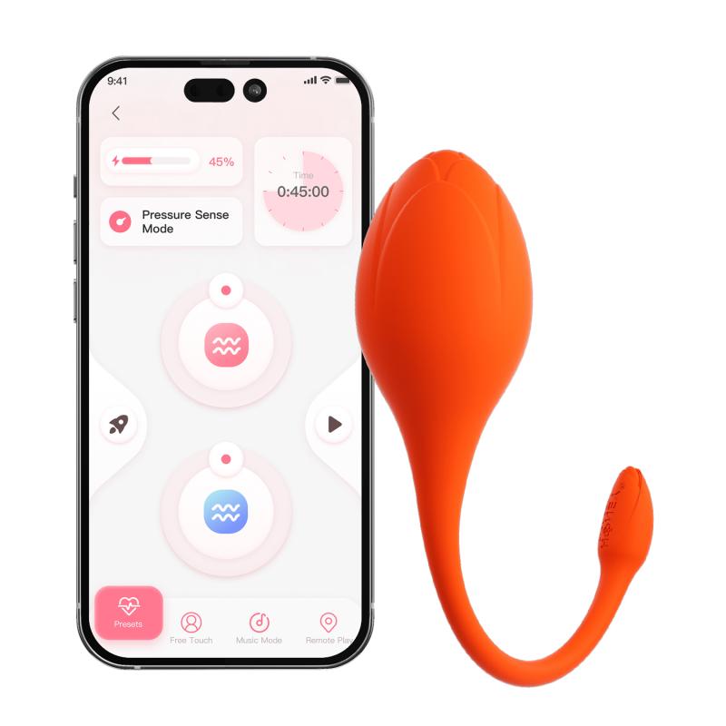 Honeyplaybox - Lili App-Controlled Egg Vibrator Orange