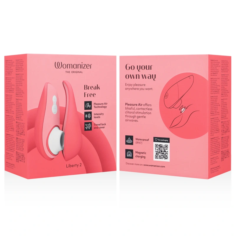 Womanizer - liberty 2 clitoris stimulator & suction pink 6
