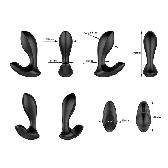 Nexus - Duo Plug Remote Control Beginner Butt Plug Small Black - Masér Prostaty 10