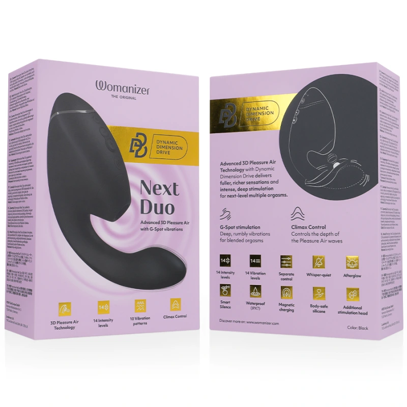 Womanizer - duo next dual clitoral & g-spot stimulator black 6