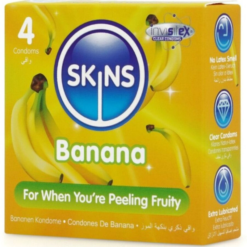 Skins - banana premium condoms pack 4 1