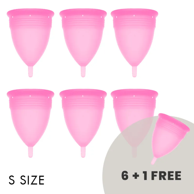 Stercup Menstrual Cup Size S Pink Color Fda Silicone 6 + 1 F
