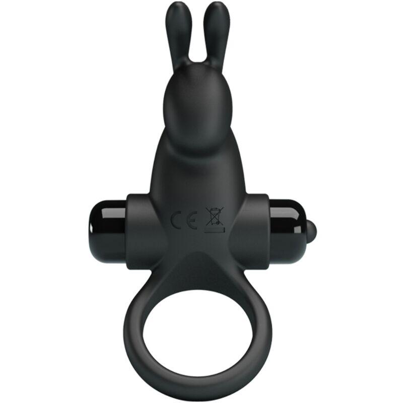 Pretty love - vibrating ring + rabbit clitoris stimulator 10 vibrations black 1