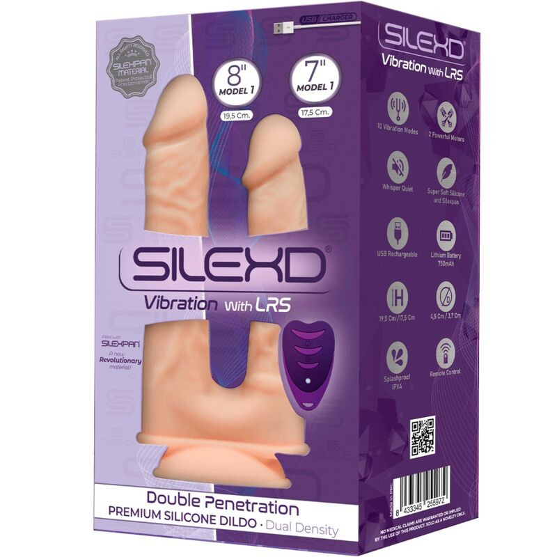 Silexd - Model 1 Realistic Penis Double Penetration Vibrator Premium Silexpan Silicone Rem 2