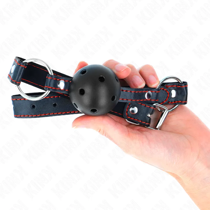 Kink - Hollow Hard Black Ball Gag Model 2 65 X 2.5 Cm 2