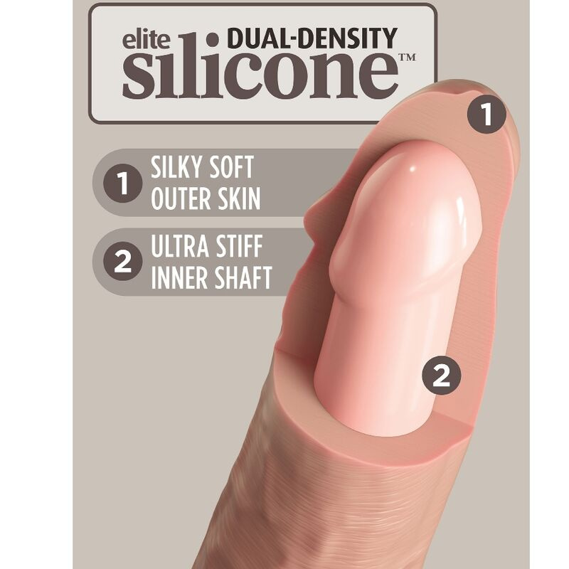 King cock - elite realistic silicone dildo 25.4 cm 3