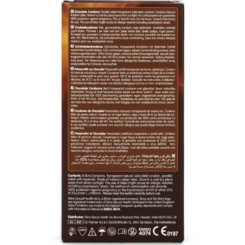 Skins - chocolate premium condoms pack 8 3
