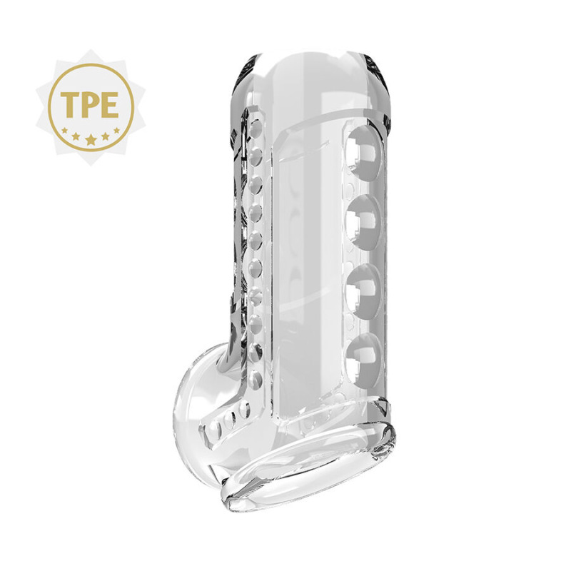 Pretty love - transparent textured penis sheath 5